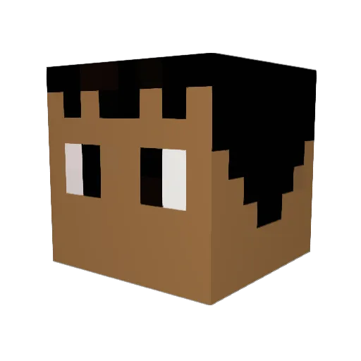 Raivos7 Minecraft avatar head, 3D render