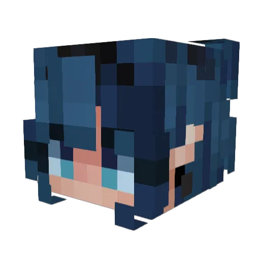 Raixaru Minecraft avatar head, 3D render