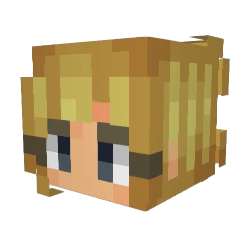 Raixel Minecraft avatar head, 3D render