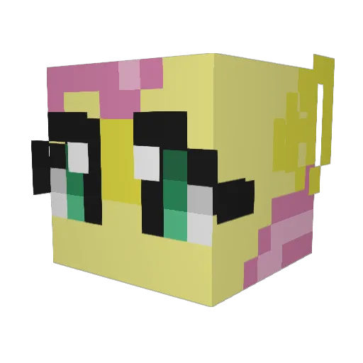Raiynny Minecraft avatar head, 3D render