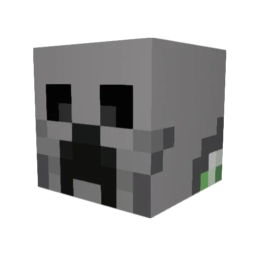 Raiz16 Minecraft avatar head, 3D render