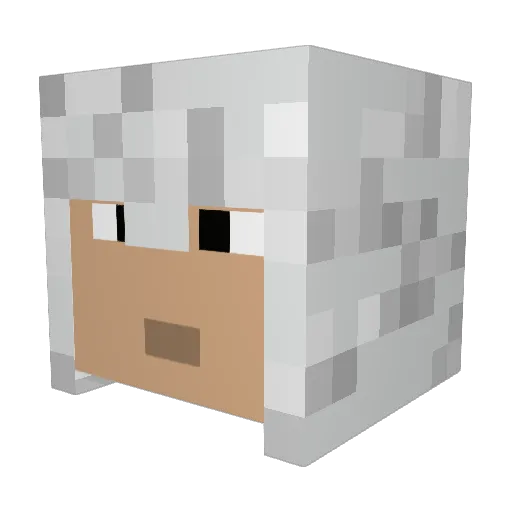 Raizeek Minecraft avatar head, 3D render