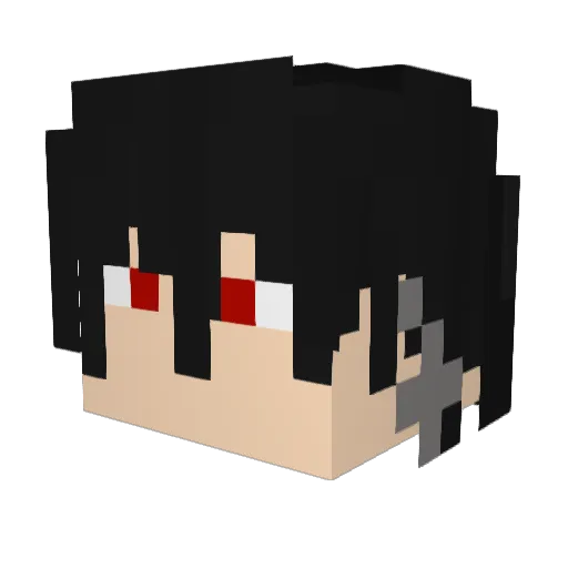 Raizelx Minecraft avatar head, 3D render