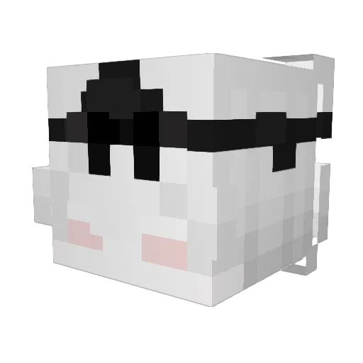 Raizf Minecraft avatar head, 3D render