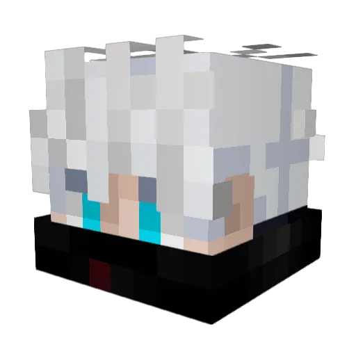 Raizous Minecraft avatar head, 3D render