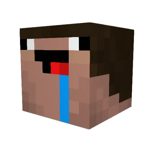 RajaKaktus Minecraft avatar head, 3D render