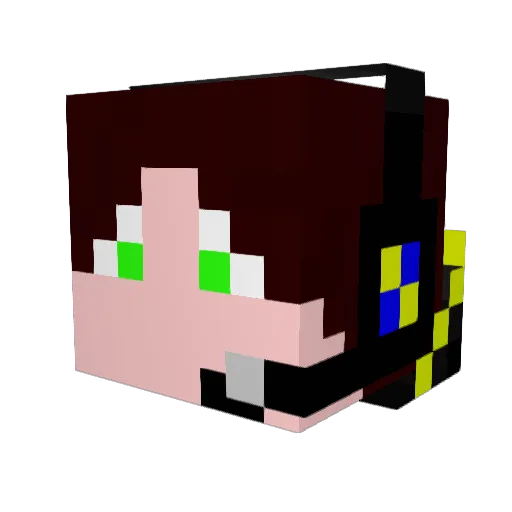 Raja_Titaley24 Minecraft avatar head, 3D render