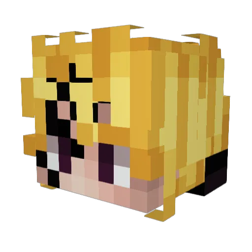 Rajai2 Minecraft avatar head, 3D render