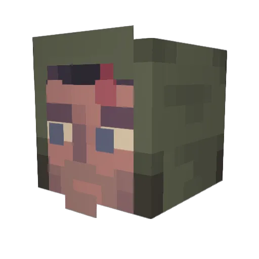 Rajeke89 Minecraft avatar head, 3D render