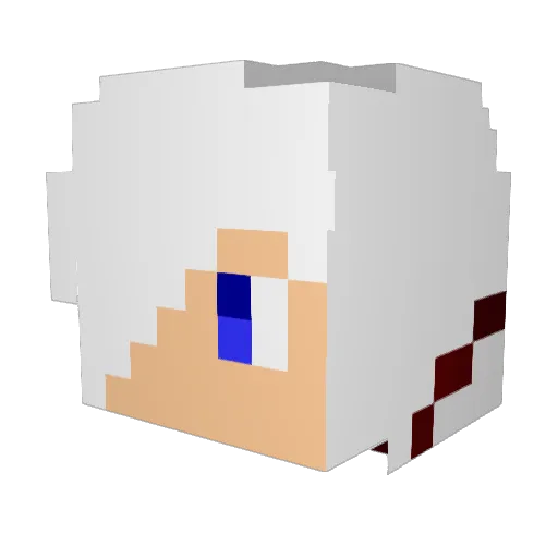 Rajial Minecraft avatar head, 3D render