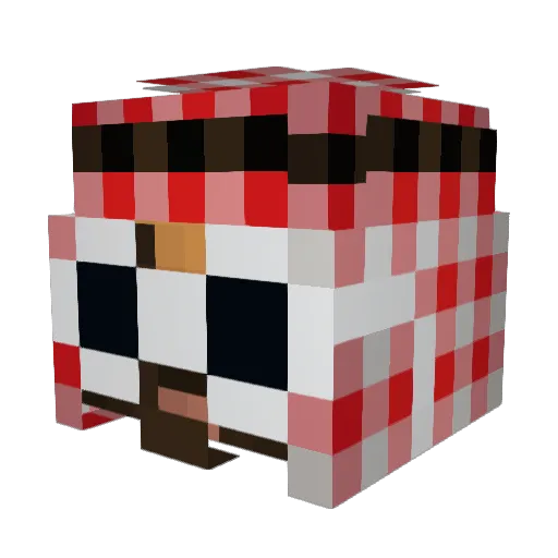 Rajin Minecraft avatar head, 3D render