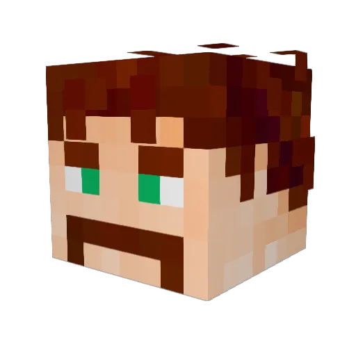 Rajkkor Minecraft avatar head, 3D render