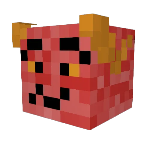 Rajkou Minecraft avatar head, 3D render