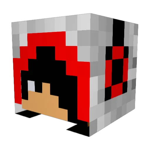 Rajujul Minecraft avatar head, 3D render