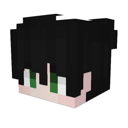 RakaTvT Minecraft avatar head, 3D render