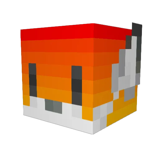 Rakaeos Minecraft avatar head, 3D render