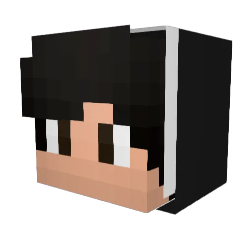 Rakalibu Minecraft avatar head, 3D render