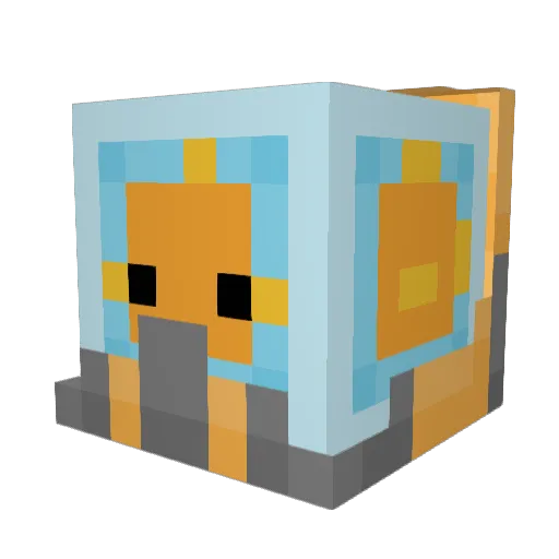 Rakapa Minecraft avatar head, 3D render