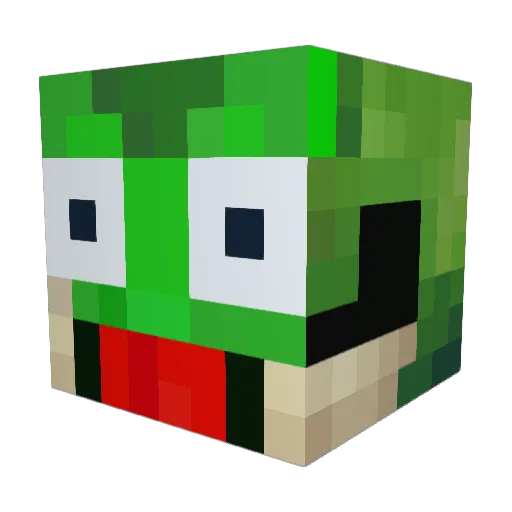 Rakash200 Minecraft avatar head, 3D render