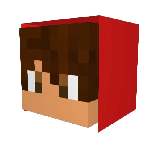 Rakce Minecraft avatar head, 3D render