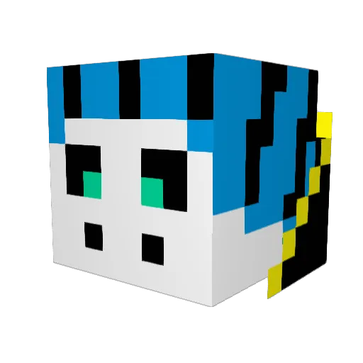 RakdosDragon Minecraft avatar head, 3D render