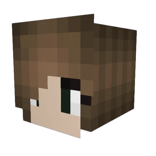 Rakel17 Minecraft avatar head, 3D render