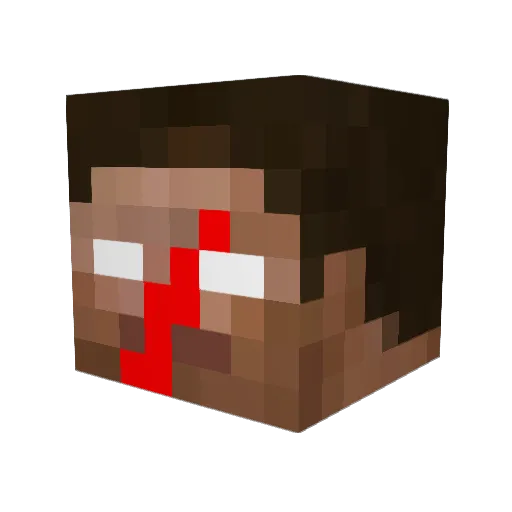 RakenU Minecraft avatar head, 3D render