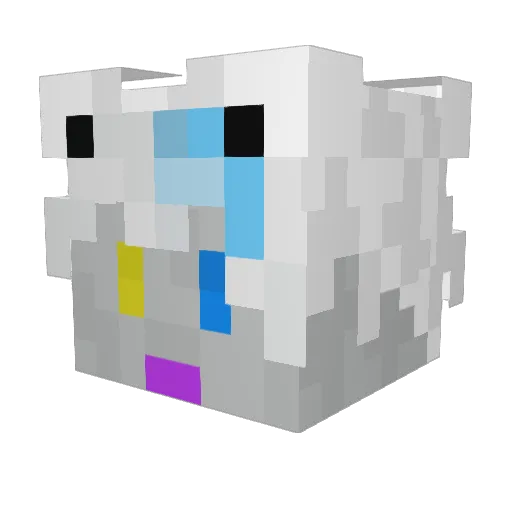Rakeson Minecraft avatar head, 3D render