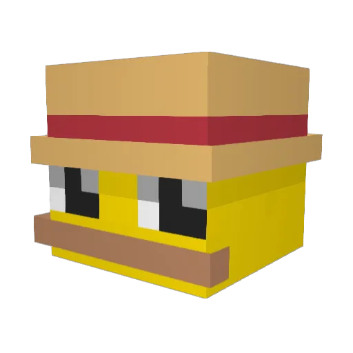 RaketOscar Minecraft avatar head, 3D render