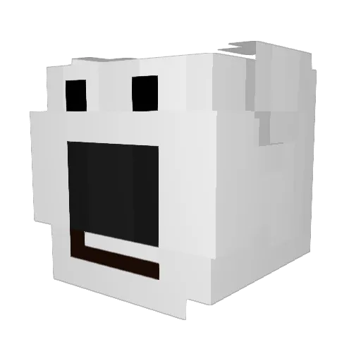 Rakhmat Minecraft avatar head, 3D render