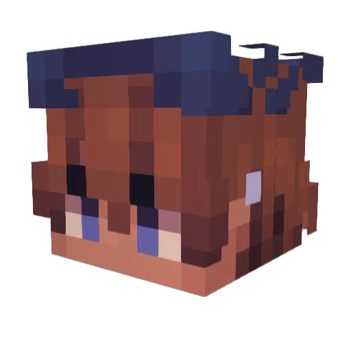Rakhshangay Minecraft avatar head, 3D render