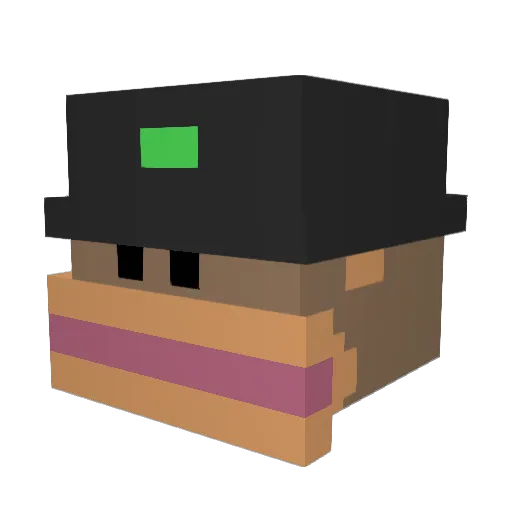 Rakirion Minecraft avatar head, 3D render
