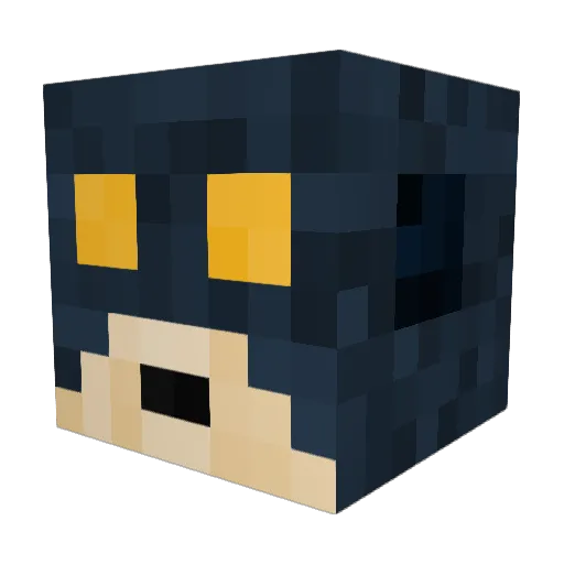 Rakkhrok Minecraft avatar head, 3D render