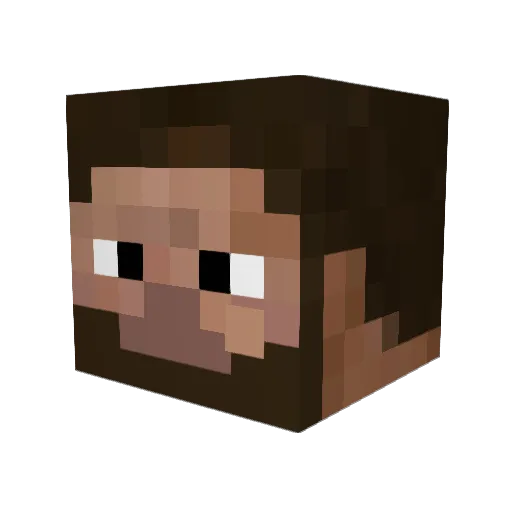 Rakknarok Minecraft avatar head, 3D render