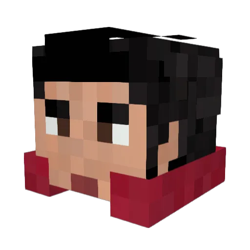 Rakkurin Minecraft avatar head, 3D render