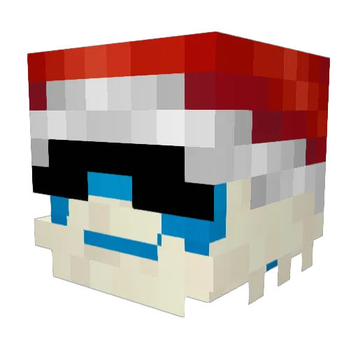Raknort Minecraft avatar head, 3D render
