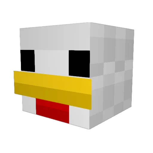Rakooon54 Minecraft avatar head, 3D render