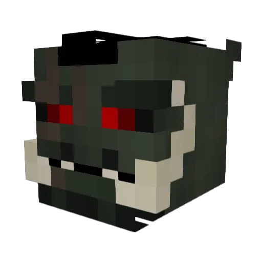 Rakraez Minecraft avatar head, 3D render