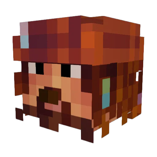 Rakshaw Minecraft avatar head, 3D render