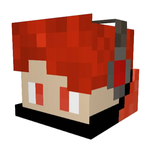 Raksooo Minecraft avatar head, 3D render