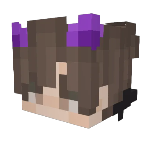 RakunYT Minecraft avatar head, 3D render