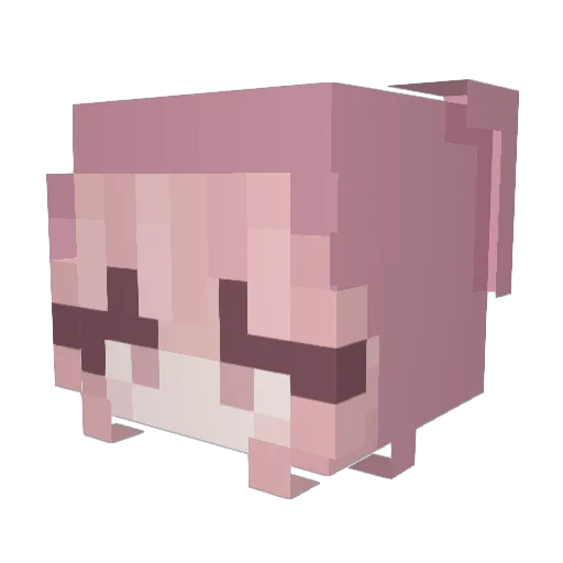 Ral_Melody Minecraft avatar head, 3D render