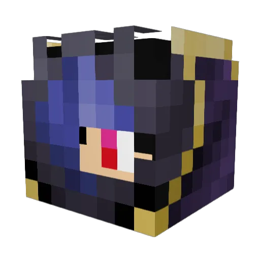 Raldanan Minecraft avatar head, 3D render