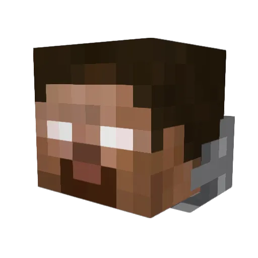 Ralewin Minecraft avatar head, 3D render