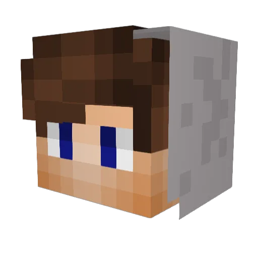 RalfsDaniels Minecraft avatar head, 3D render