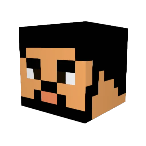 Ralganor Minecraft avatar head, 3D render