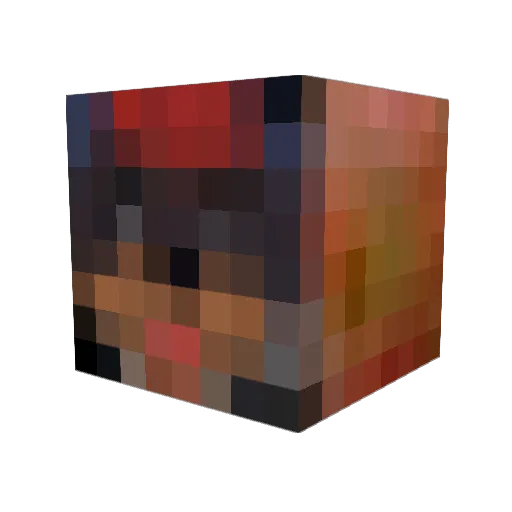 Ralgarog Minecraft avatar head, 3D render