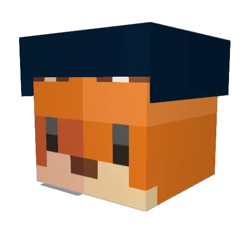 RalleKuzz Minecraft avatar head, 3D render
