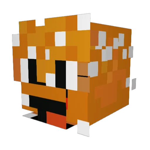 Rallemulle Minecraft avatar head, 3D render