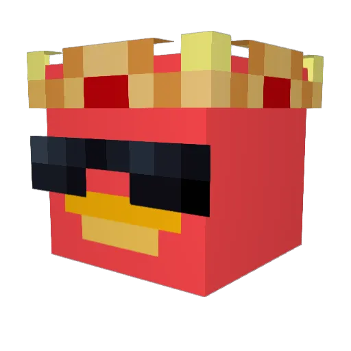 Raller9k Minecraft avatar head, 3D render